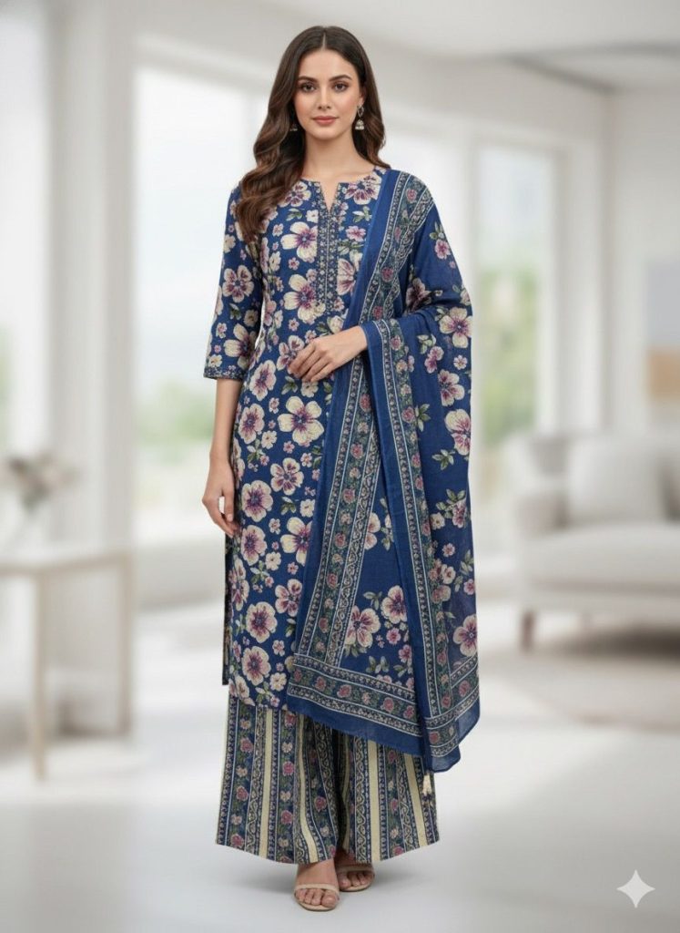 Floral Print Kurta Set