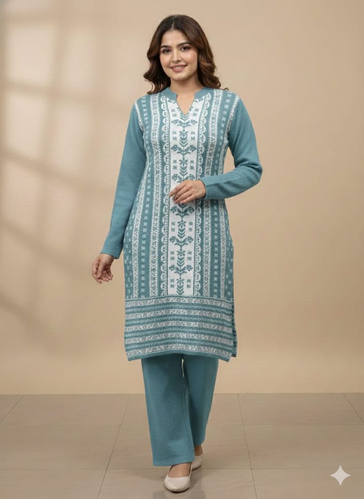 Winter Two Piece Kurti Set