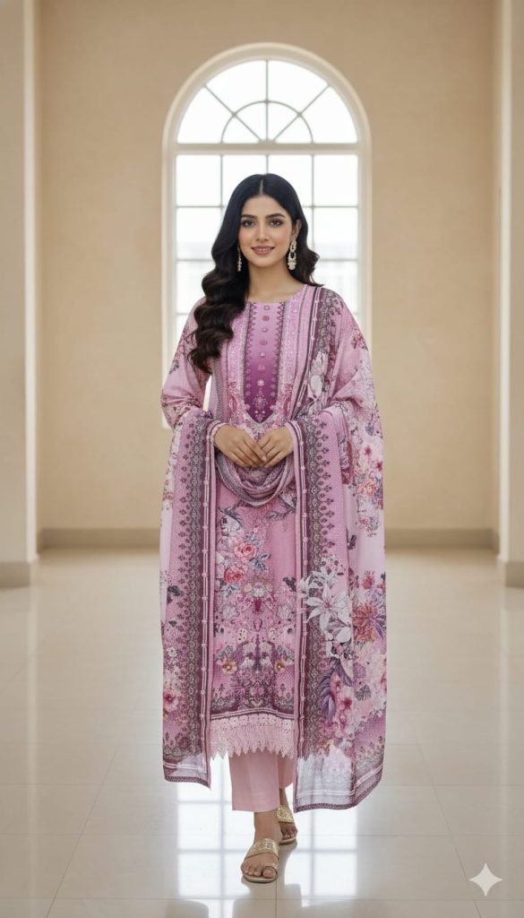 Premium Floral Print 3 Piece Suit