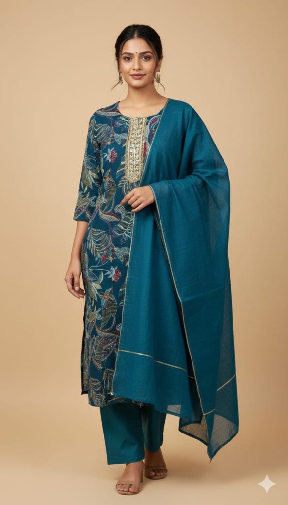 Ruby Heritage Printed Kurta Set