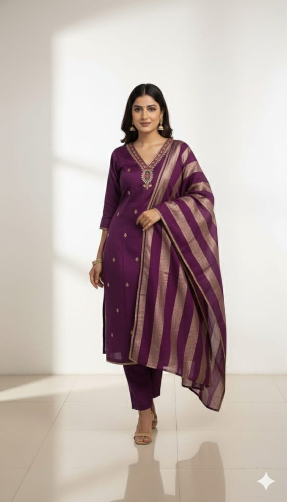 Roman Silk classic 3-piece Salwar Kameez set