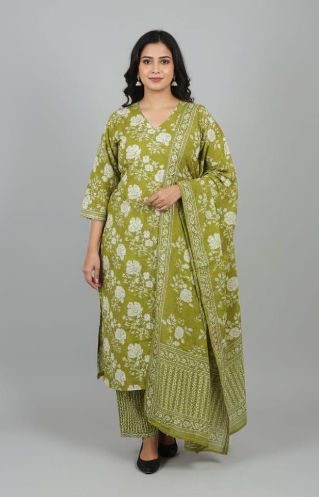 3-piece Rayon Cotton Salwar Kameez set