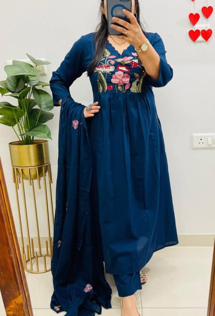 Three-Piece Anarkali Suit Set