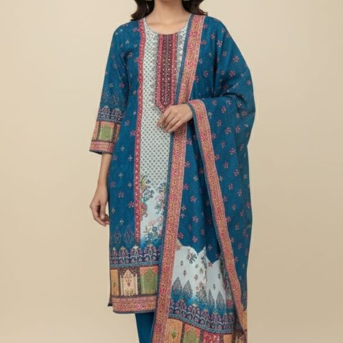 3-Piece Printed Lawn Suit