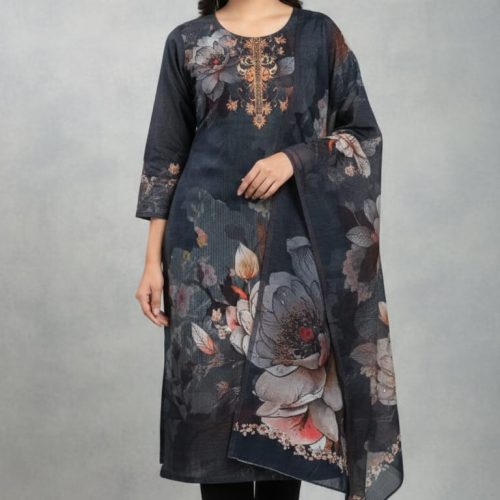 Digital Floral Salwar Suit Set