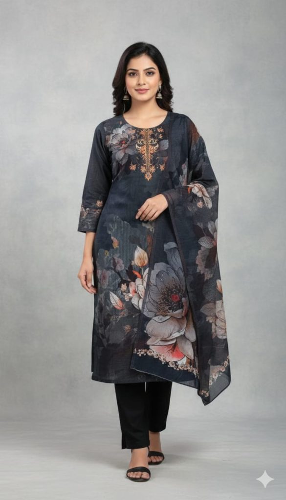 Digital Floral Salwar Suit Set