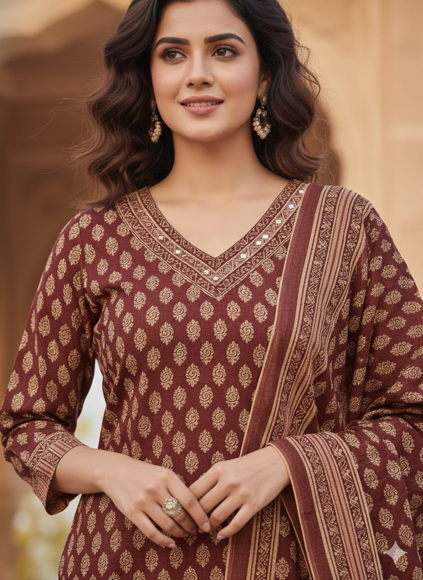 Bright Digital Printed Kurta Set