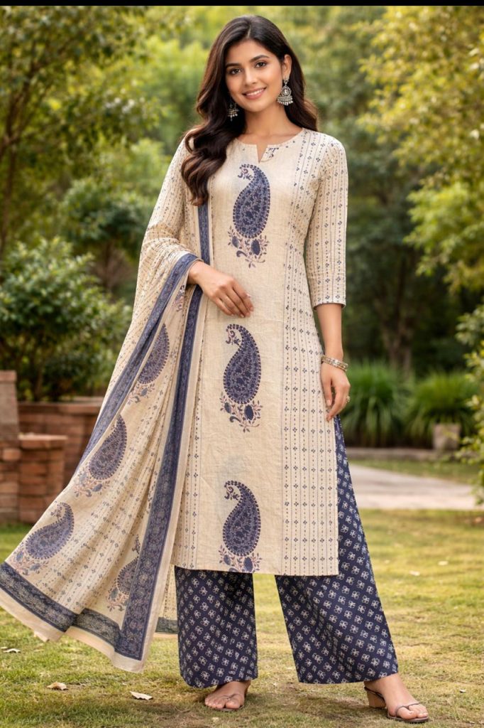 Paisley Print Kurta & Palazzo Set