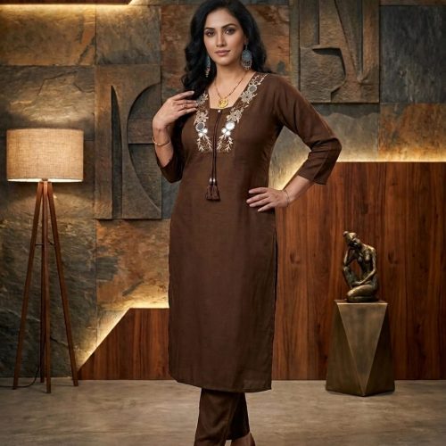 Straight-Cut Kurta Set