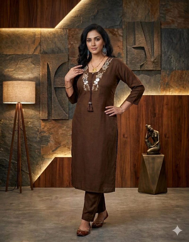 Straight-Cut Kurta Set