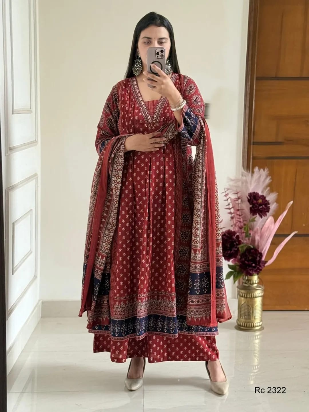 Floral Anarkali Set