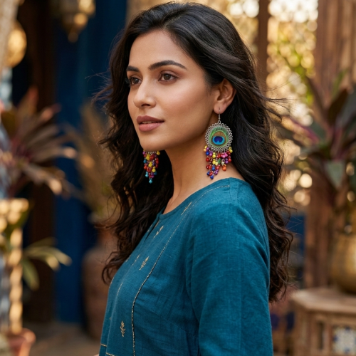 Mor Pankh Multicolor Jhumka