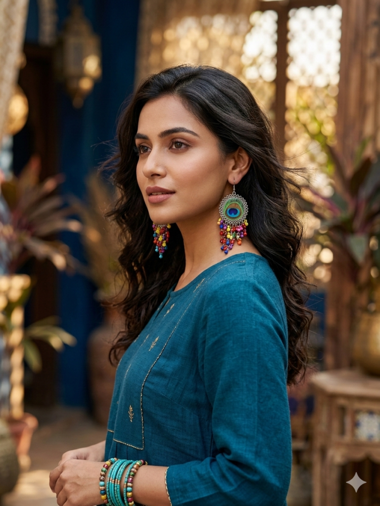 Mor Pankh Multicolor Jhumka