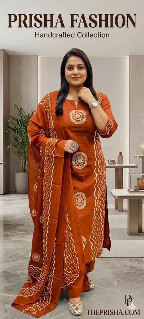 Rust Mandala Charm Suit Set