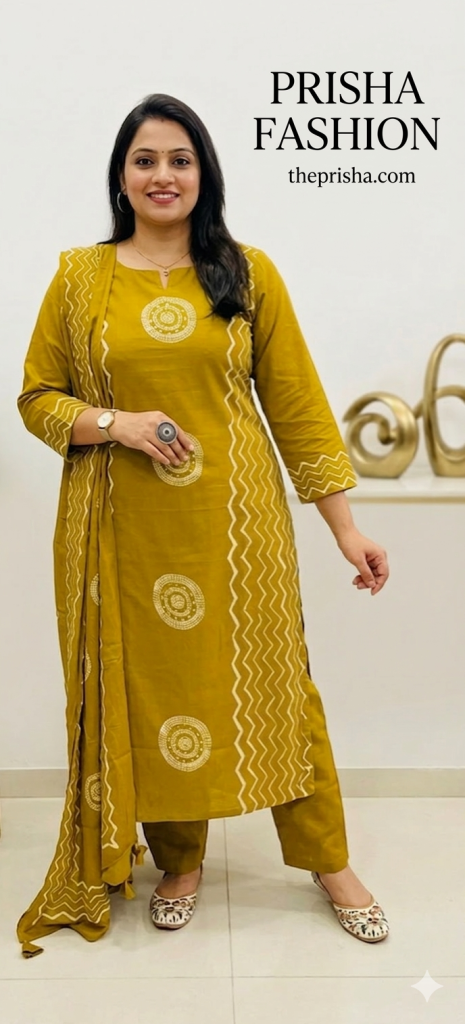 Mustard Mandala Elegance Suit Set