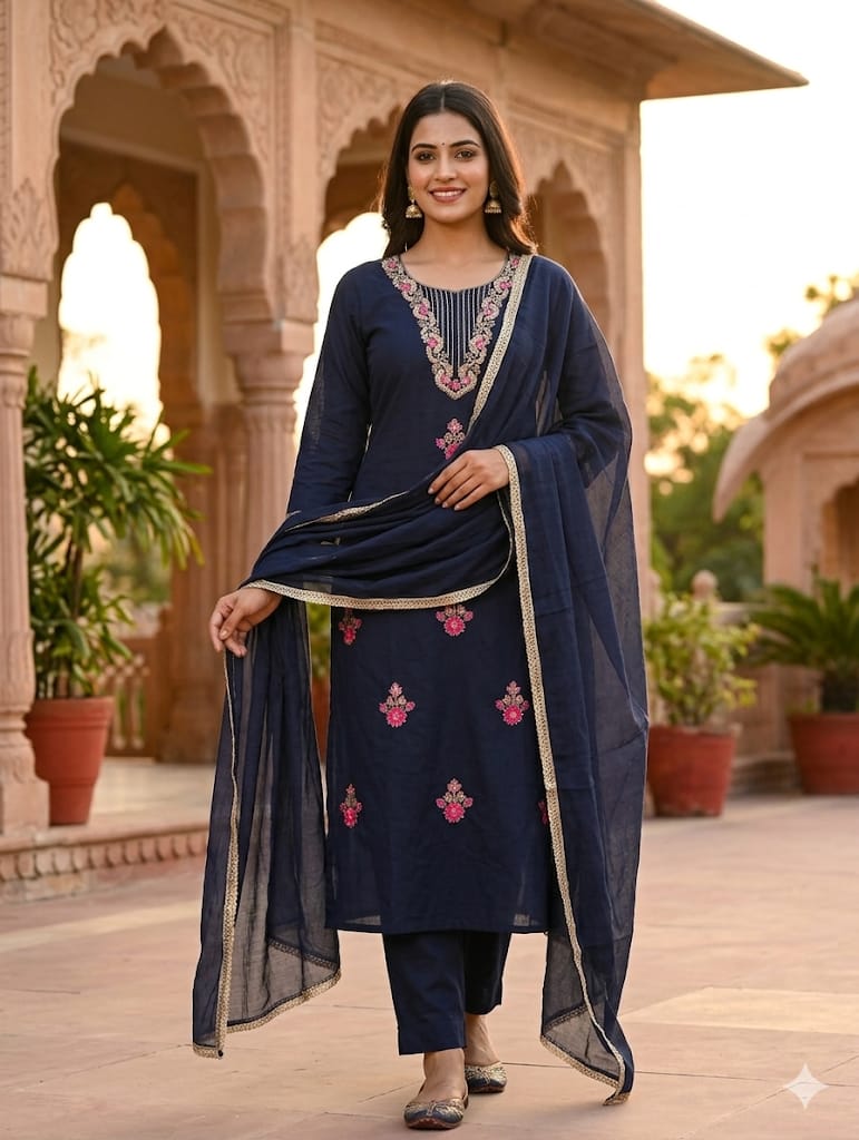 3-Piece Embroidered Salwar Kameez Set