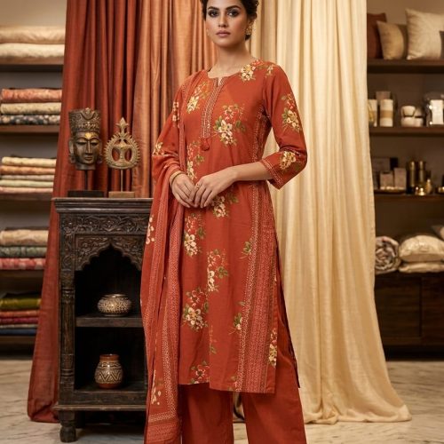 Floral Print Kurta Set with Palazzos