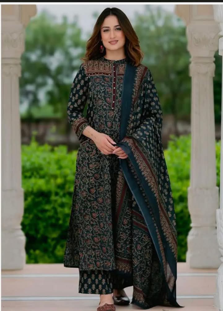 Ajrakh Print Cotton Suit Set