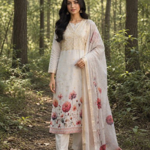 Ivory Bloom Palace Suit Set