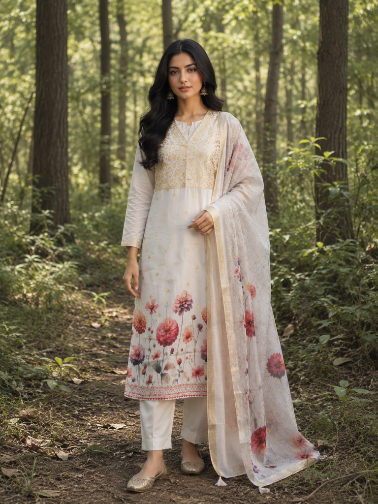Ivory Bloom Palace Suit Set