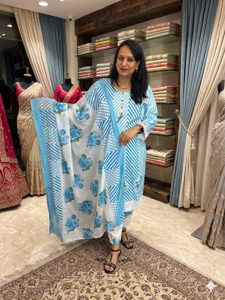 Blue Blossom Mulmul Set