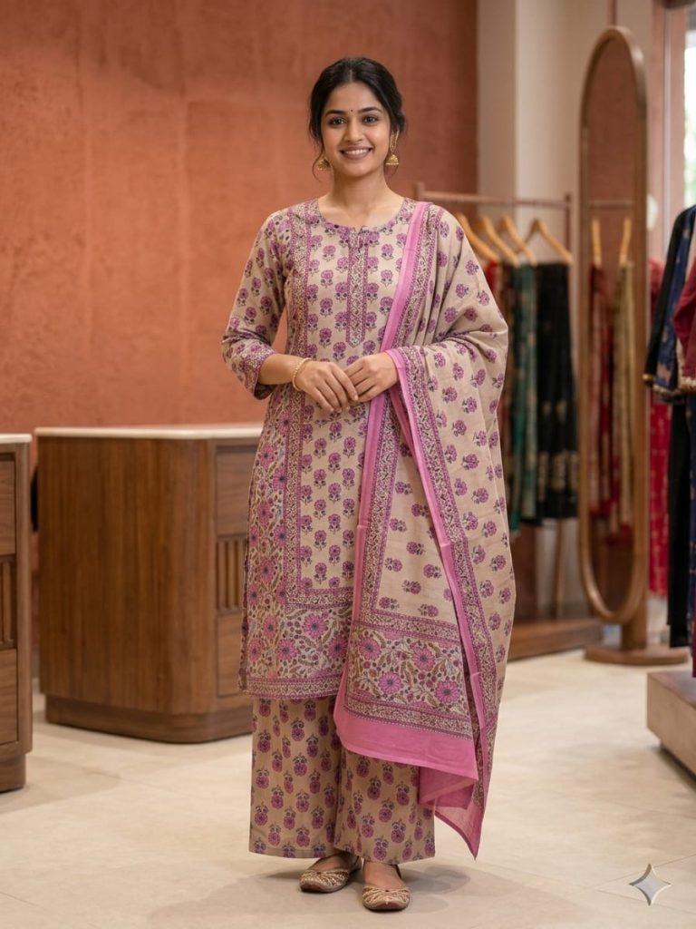 Beige Rose Palazzo Set